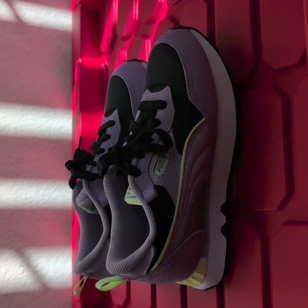 Puma Lavender and Black Athletic Shoes.